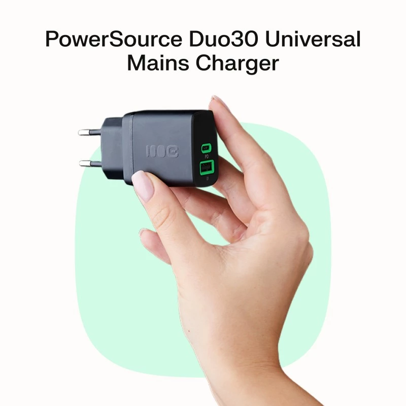 Zasilacz zielony Cell PowerSource Solo30 30W Czarny — ładowarka jednoportowa USB-C