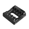 Ładowarka do akumulatorów XTAR 4-kanałowa do AA/AAA (Li-ion, NiMH) USB-C, wskaźniki LED, czarna