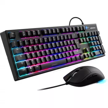 Zestaw klawiatury i myszy gamingowej Sharkoon SKILLER SGB15 Combo DE z układem niemieckim