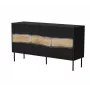 Komoda cama meble INSERTO 3D 143,5×40×80 cm czarna z LED, płyta wiórowa, rama 16 mm