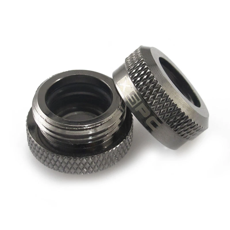 XSPC Connector G1/4 do 14mm Hardtube, czarny chrom - 8 sztuk
