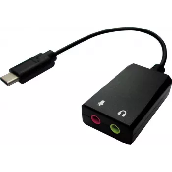 Value 12.99.3213 Adapter kablowy USB Typu C 2 x 3.5 Czarny (12.99.3213)