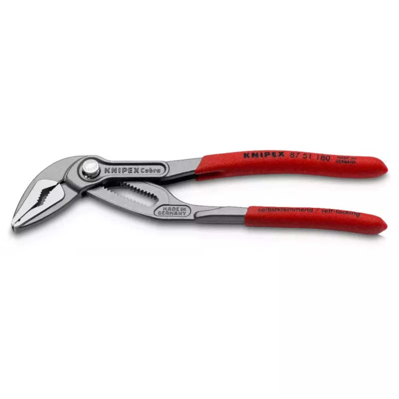 Szczypce do rur wodnych Knipex Cobra ES 87 51 180 SB – regulowana szczęka 0–45 mm