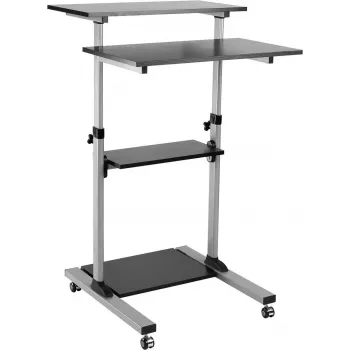 ROLINE PC Standing Workstation - Stojak na monitor LCD / klawiaturę / mysz / CPU / drukarkę - Plastik, Metal - Szary, Czarny (17.02.1547)