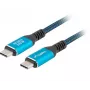 Kabel USB-C M/M USB4 1,5M 240W 60Hz Czarno-Niebieski