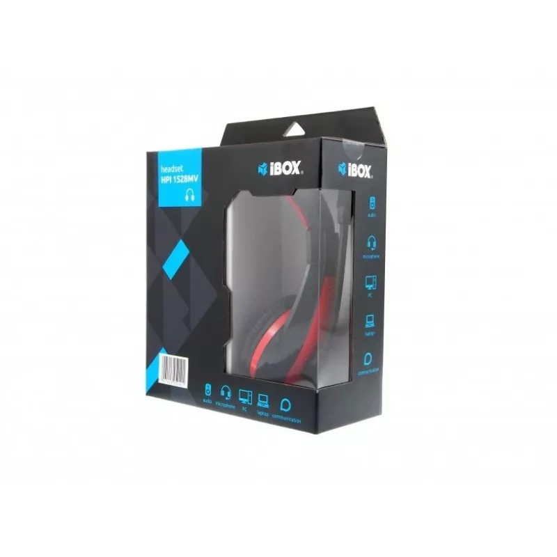 Słuchawki z mikrofonem I-Box HPI 1528 MV czarne