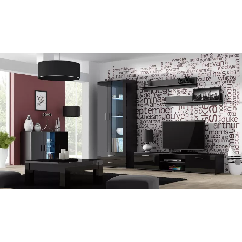 Komoda Cama SOHO S7 120 cm Czarny Połysk