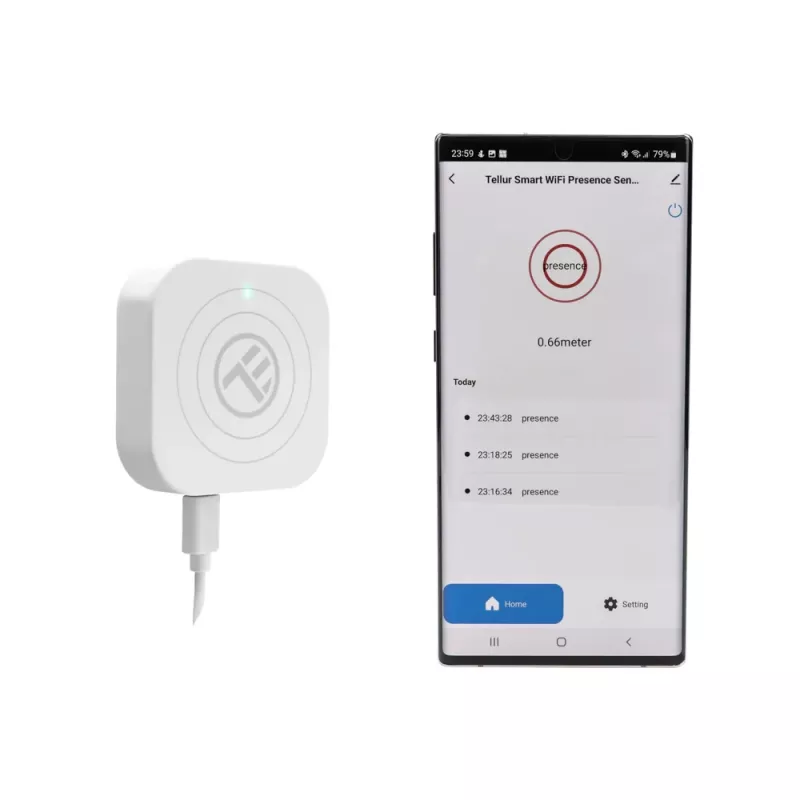 Presence Sensor Tellur TLL331552 WiFi biały — bezprzewodowy detektor obecności, biały