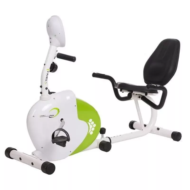 Poziomy rower magnetyczny biało-zielony HMS R9259