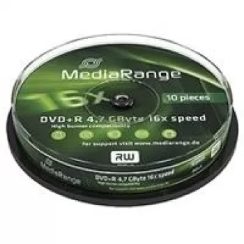 MediaRange - 10 x DVD+R - 4,7 GB (120 min) 16x - wrzeciono (MR453)