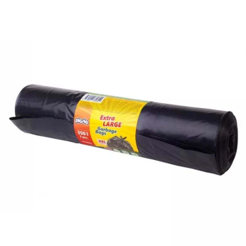 Worki na śmieci, 350 l/5 szt., 60 mikronów, czarne