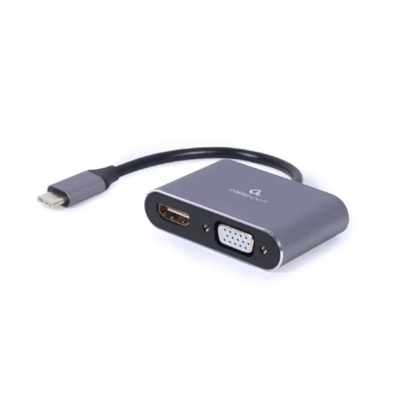 Adapter graficzny USB Cablexpert A-USB3C-HDMIVGA-01 Szary