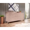 Komoda cama meble Cama Nova 155×40×72 cm, matowy róż, rama z MDF