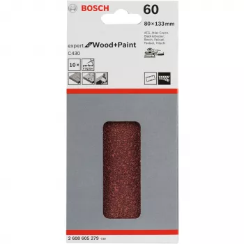 Arkusz ścierny Bosch C430 Expert do drewna i farb gruboziarnisty P60 80x133mm