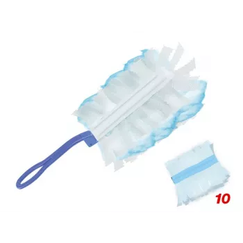 Beper Duster Kit C203PUL004 z 10 wkładami — zestaw ręcznej miotełki do kurzu, wymienne końcówki z mikrofibry