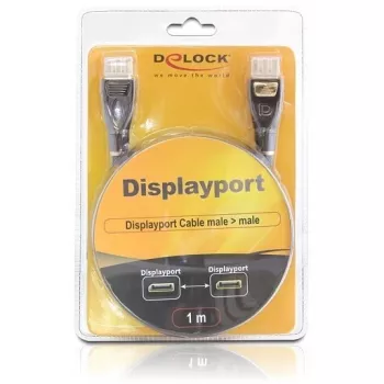 Kabel DisplayPort DeLOCK 82770 1 m Czarny Brązowy