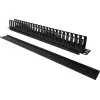Organizer naścienny Alantec PK008 do kabli 1U czarny metal/tworzywo