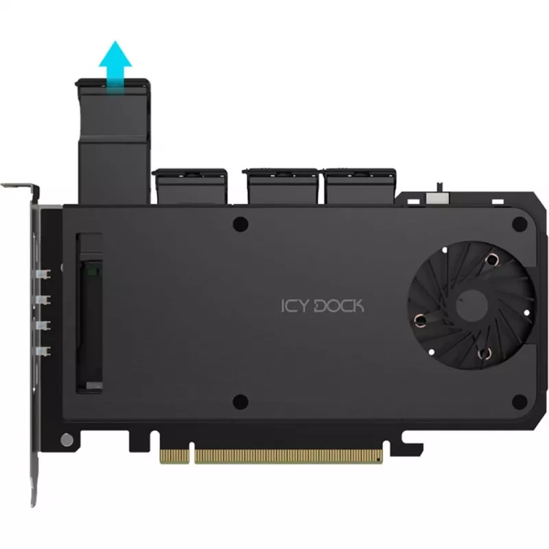 Kieszeń mobilna karta adaptera icy dock MB204MP-1B — 4 × M.2 NVMe SSD kieszeń hot-swap