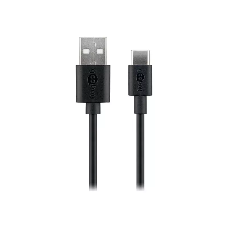 Wentronic Goobay - Kabel USB - USB (M) do USB-C (M) - USB 2.0 - 3 A - 2,0 m - Czarny (59122)