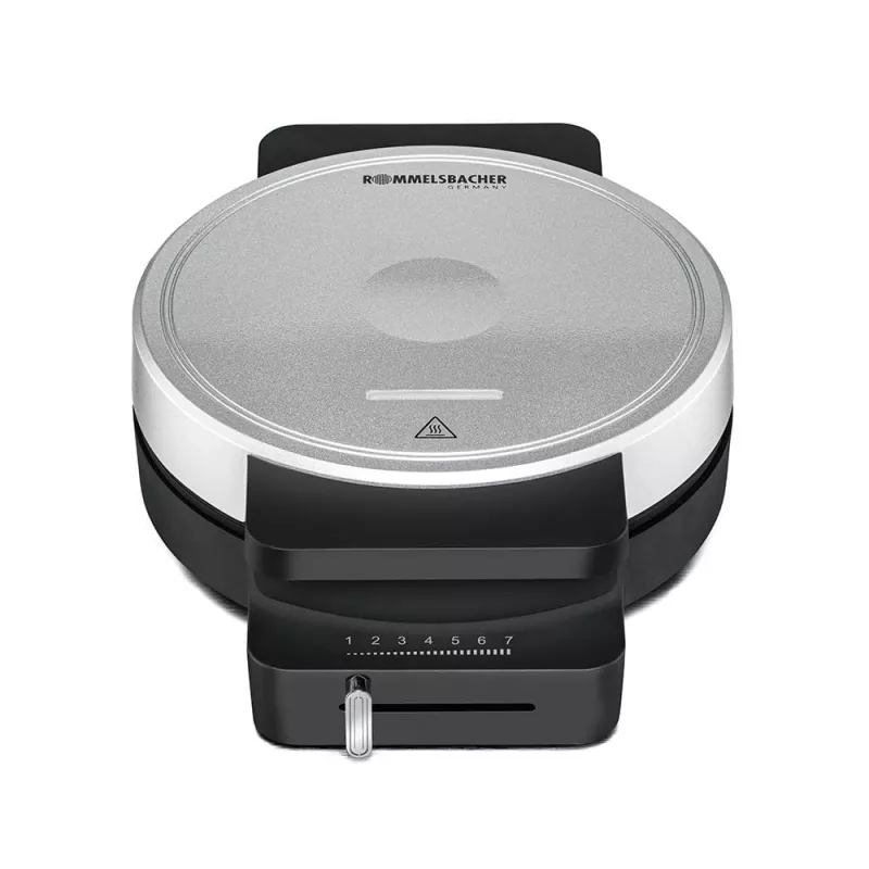 ROMMELSBACHER WA 850, 1 gofr, okrągły, serce (ksztalt), czarny, srebrny, 17,5 cm, plastik, 850 W