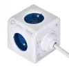 Allocacoc 2402BL/FREUPC przedłużacz zasilania 1,5 m 4 gniazda AC Wewnętrzny Niebieski, Biały