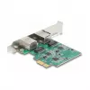 Karta DeLOCK PCI Express x1 na 2 x RJ45 2,5 Gigabit LAN RTL8125 przewodowy Ethernet