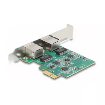 Karta DeLOCK PCI Express x1 na 2 x RJ45 2,5 Gigabit LAN RTL8125 przewodowy Ethernet
