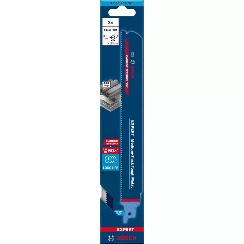 Bosch Expert 2 608 900 375 brzeszczot do wyrzynarki/piły szablastej/piły tarczowej Carbide 3 szt.