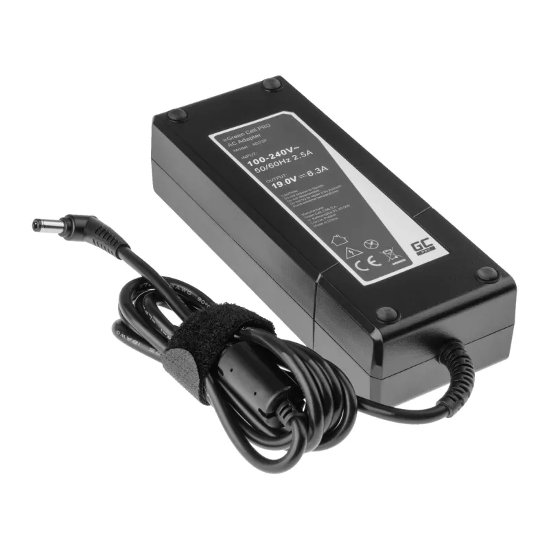 Zasilacz/ładowarka Green Cell AD22P 120 W 19 V 6.3 A do laptopów ASUS, wewnętrzny, czarny