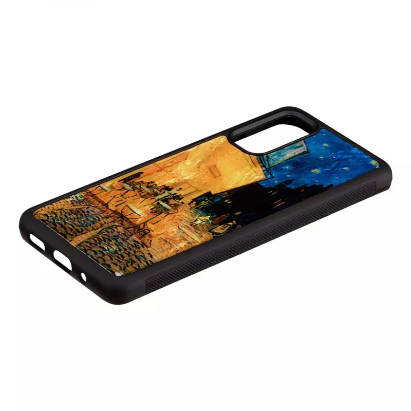 Etui ochronne iKins do Samsung Galaxy S20 — czarne z motywem Cafe Terrace