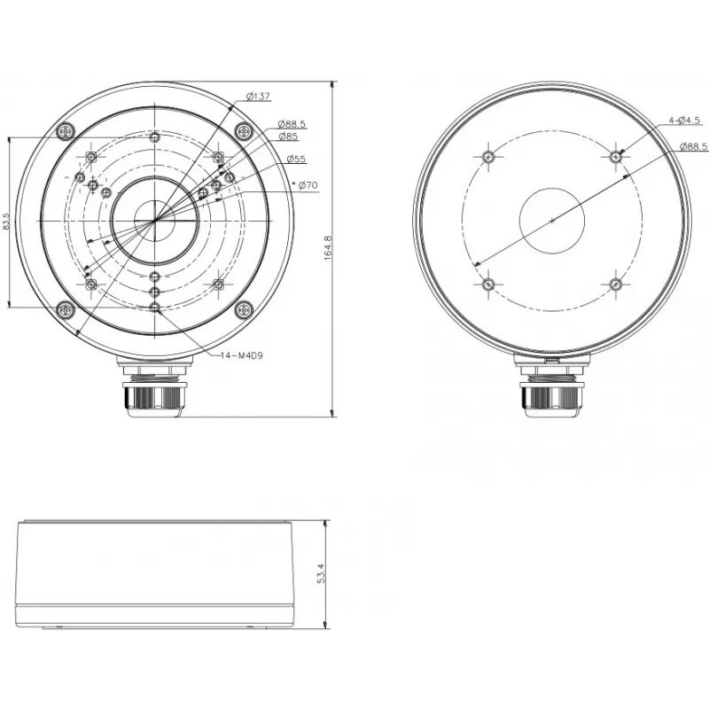 HIKVISION DS-1280ZJ-S Czarny BOX