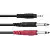 adapter kablowyowy Omnitronic 3.5 mm na 2×3.5 mm, rozgałęźnik stereo, 1.5 m
