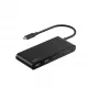 Belkin Connect, USB Type-C, HDMI, USB 2.0 Type-A, USB 3.2 Gen 1 (3.1 Gen 1) Type-C, MicroSD (TransFlash), SD, Czarny, Kabel okrągły, 0,2 m