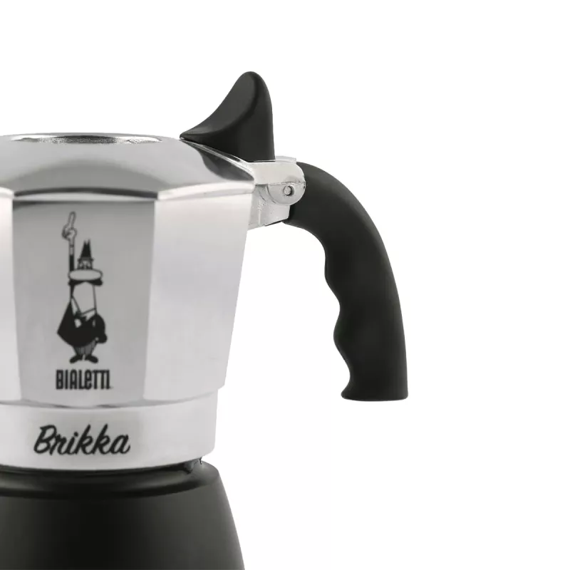 Moka pot Bialetti Brikka 0.17 L — ekspres do kawy na kuchenkę, 4 filiżanki, aluminium, nieindukcyjny