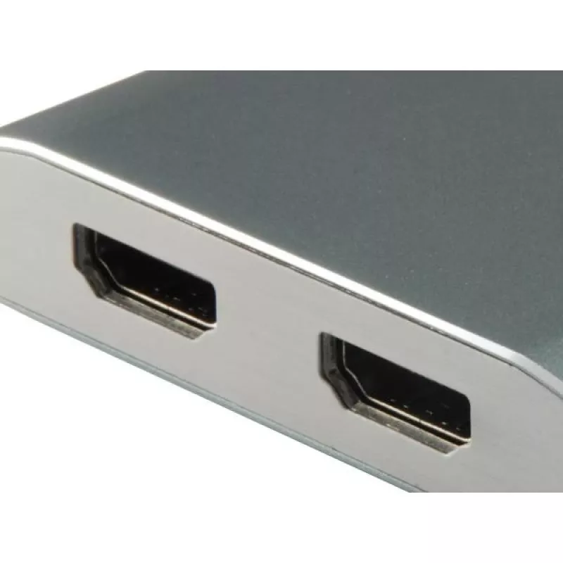 Equip USB Type C na 2 x HDMI Adapter żeński, 3.2 Gen 1 (3.1 Gen 1), USB Type-C, wyjście HDMI, 4096 x 2160 pikseli
