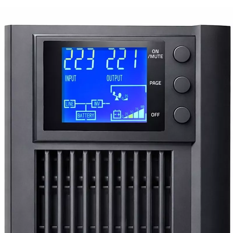 UPS QOLTEC Pure Sine Wave 1kVA 800W z AVR i wyświetlaczem LCD