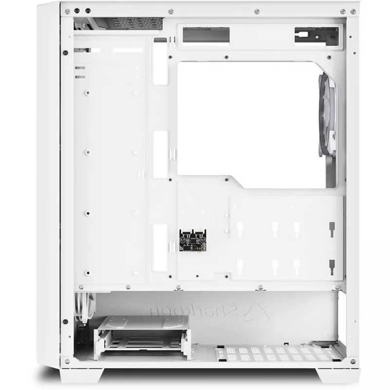 Sharkoon VS8 RGB. Formfaktor: Tower, Typ: PC, Produktfarbe: Weiß. Durchmesser unterstützte Vorderseitenlüfter: 120 mm, Installierte Lüfter hinten: 1x 