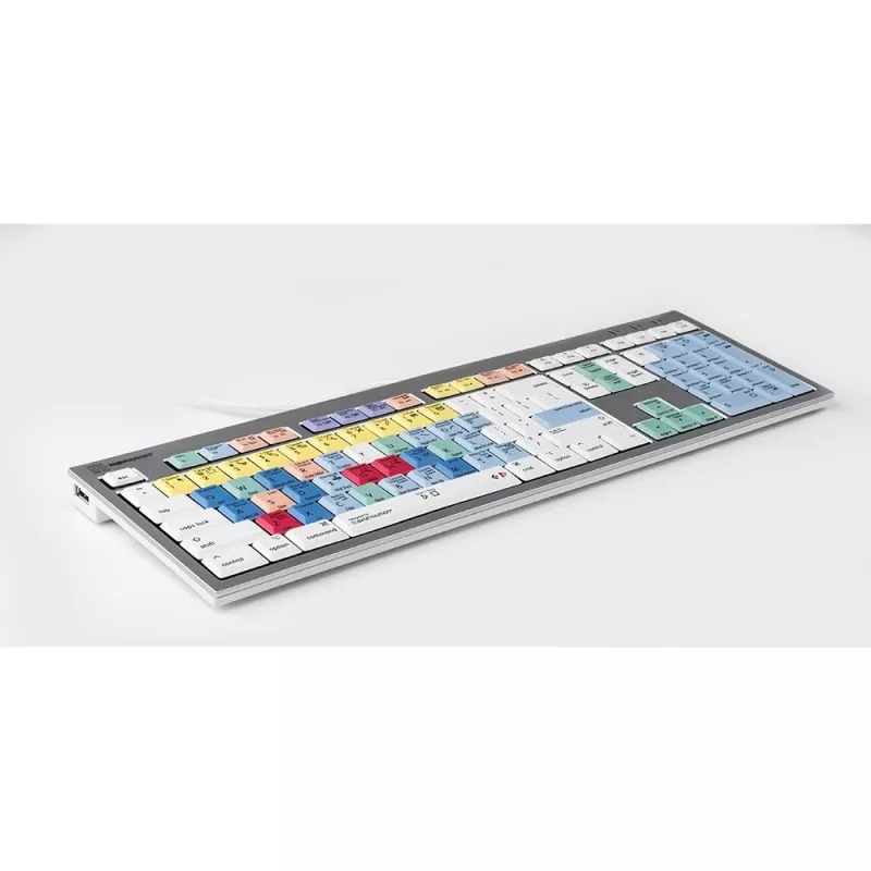 Klawiatura Logickeyboard ALBA Universal USB AZERTY French srebrny