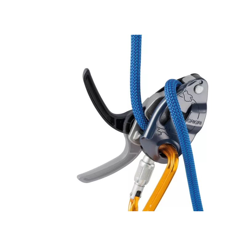 Przyrząd asekuracyjny tubkowy Petzl GRIGRI – aluminium i stal, 175 g, pojedyncze opakowanie, czerwony/pomarańczowy