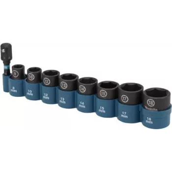 Makita E-16639 - zestaw nasadek udarowych 3/8 inch 8-elementowy | z adapterem 1/4 inch (E-16639)