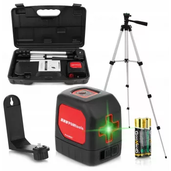 Laser liniowy Vorel PS-CL30GSET zielony laser krzyżowy 30 m ze statywem