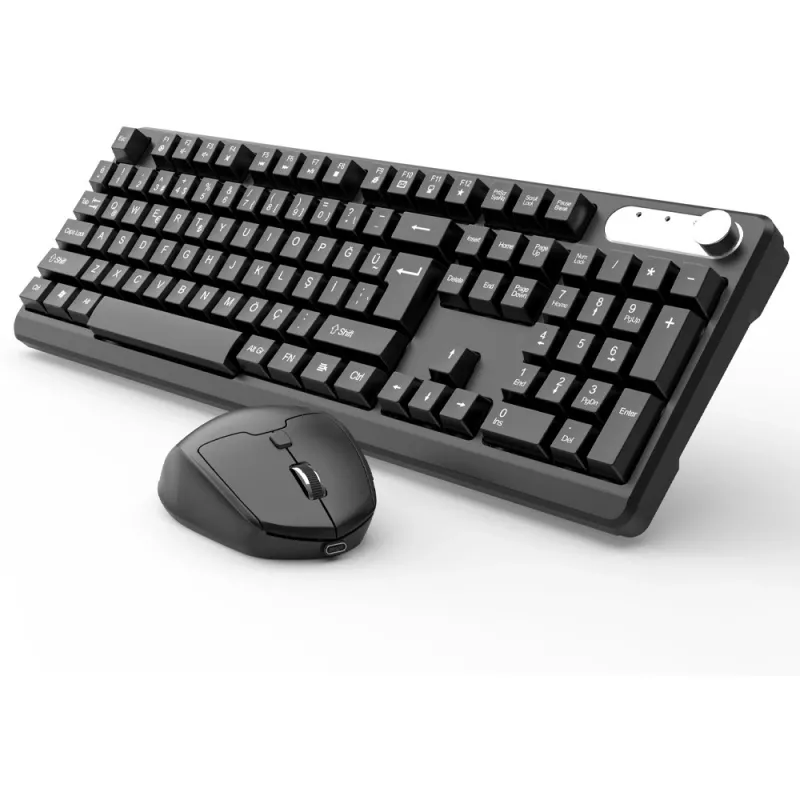 Inca IWS-549U klawiatura z myszą w zestawie biurowa RF bezprzewodowa USB QWERTY turecka czarna