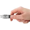 Kabel Ethernet USB-A 3.2 Gen1 Wtyk > RJ-45 Wtyk, Adapter LAN czarny/srebrny, 1,5 metra, pleciony oplot tekstylny