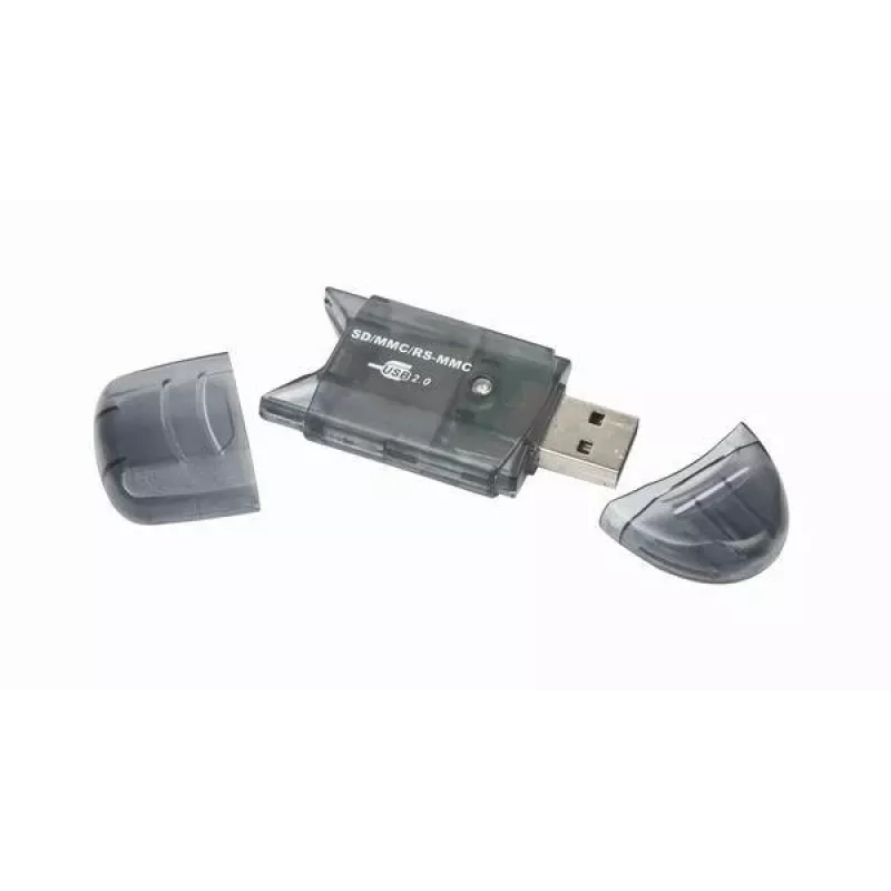 Czytnik kart USB 2.0 Gembird FD2-SD-1 — MMC/SD/SDHC/SDXC, 73×30×10 mm, 13 g, czarny