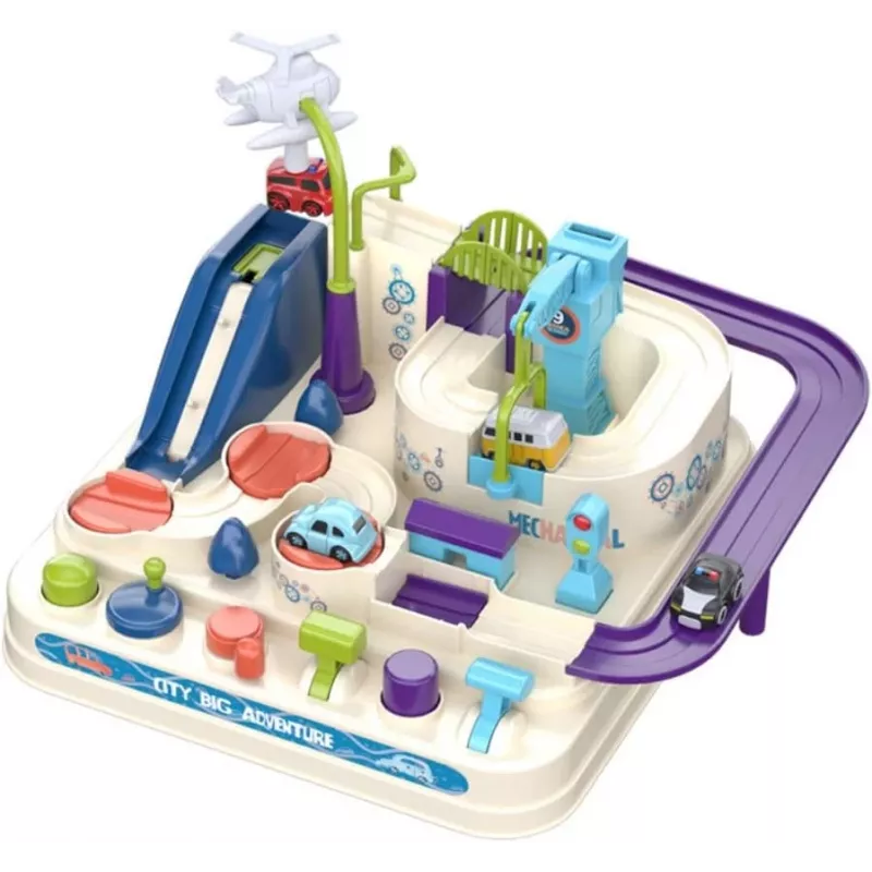 Zestaw toru wyścigowego Extralink TOYS — zestaw inteligentnych samochodów, modułowe elementy toru, pojazdy zasilane bateriami