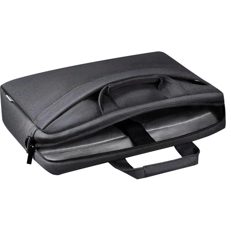 Torba na laptopa DEFENDER FIRM 26123 do laptopów 15,6 cala, poliuretan, czarna, toploader, odpinany pasek na ramię