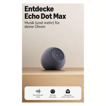 Amazon Echo Dot Max 2025 - Grafit - Bluetooth (B0DKLFHZDH)