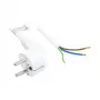 Netzkabel Schutzkontakt-Stecker Typ E+F (CEE 7/7, gewinkelt) an abisolierte Enden, weiß, 0,75 mm², 2 m, Good Connections® (P0185-W020)