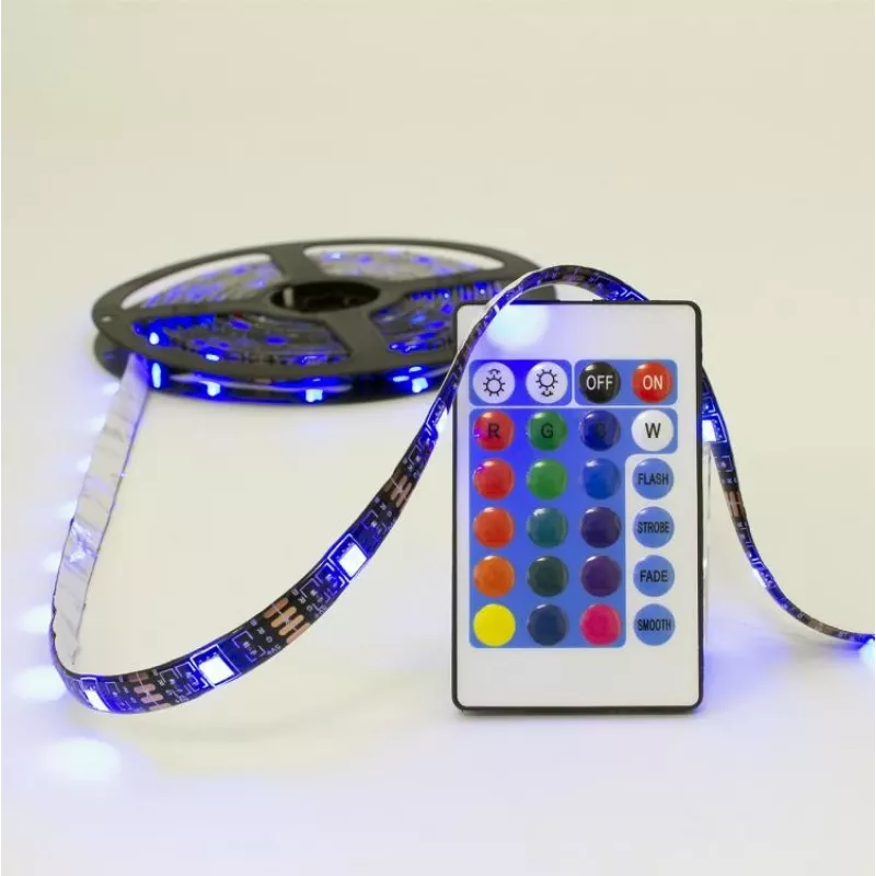 biały Shark Helios LED-05 RGB taśma LED z pilotem