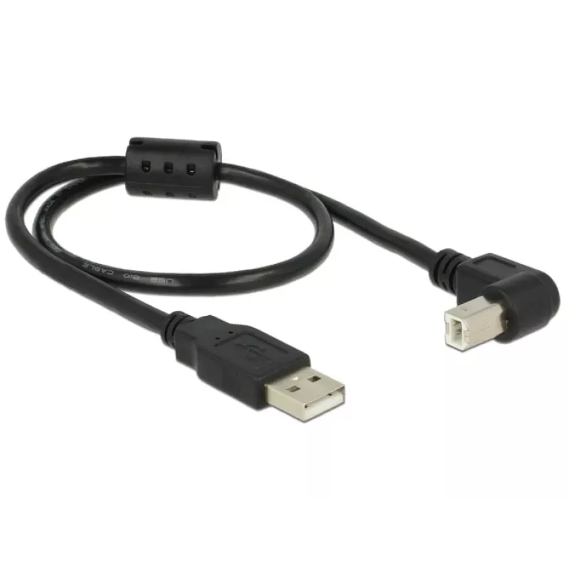 Kabel USB DeLOCK 0.5m USB 2.0-A USB 2.0-B Czarny